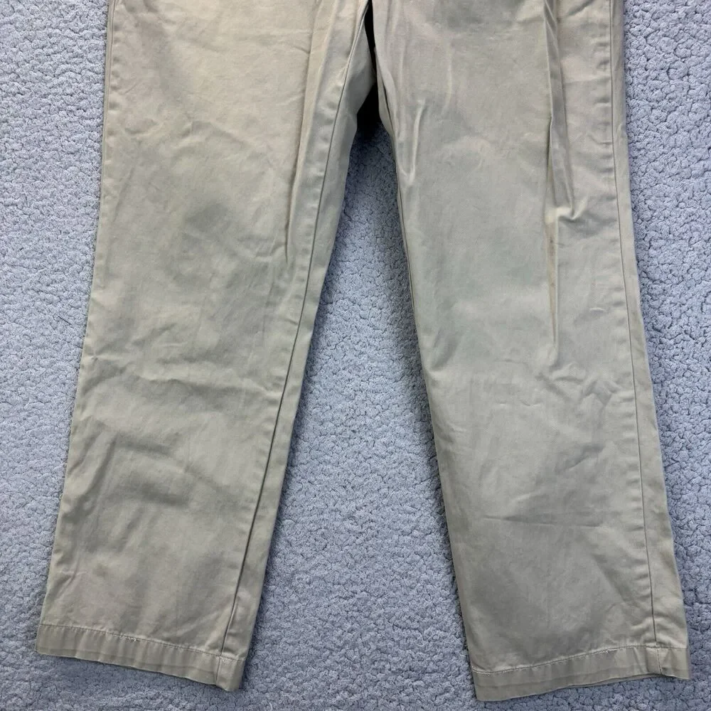 Banana Republic Emerson Chino Cotton‎ Pants 35X30 (36x29 Actual) Khaki Slacks